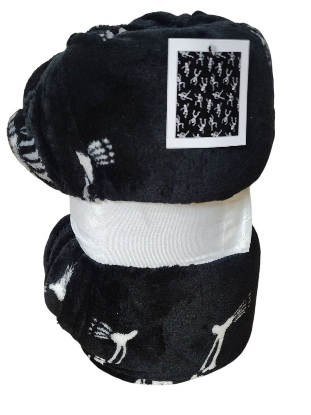 Spooky Village Skeleton Plush Fleece Throw Blanket Halloween Spooky Decor New